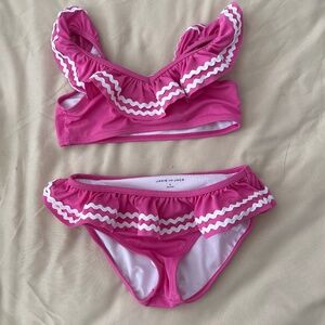 Janie and Jack Ruffle Bikini Swimsuit Pink Size 6